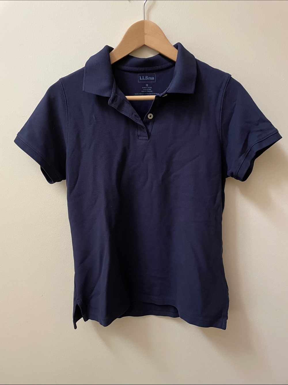 L.L. Bean Women's Navy Short-Sleeve Polo